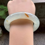 糯冰种飘红翡圆条手镯（57mm）（yc195348）