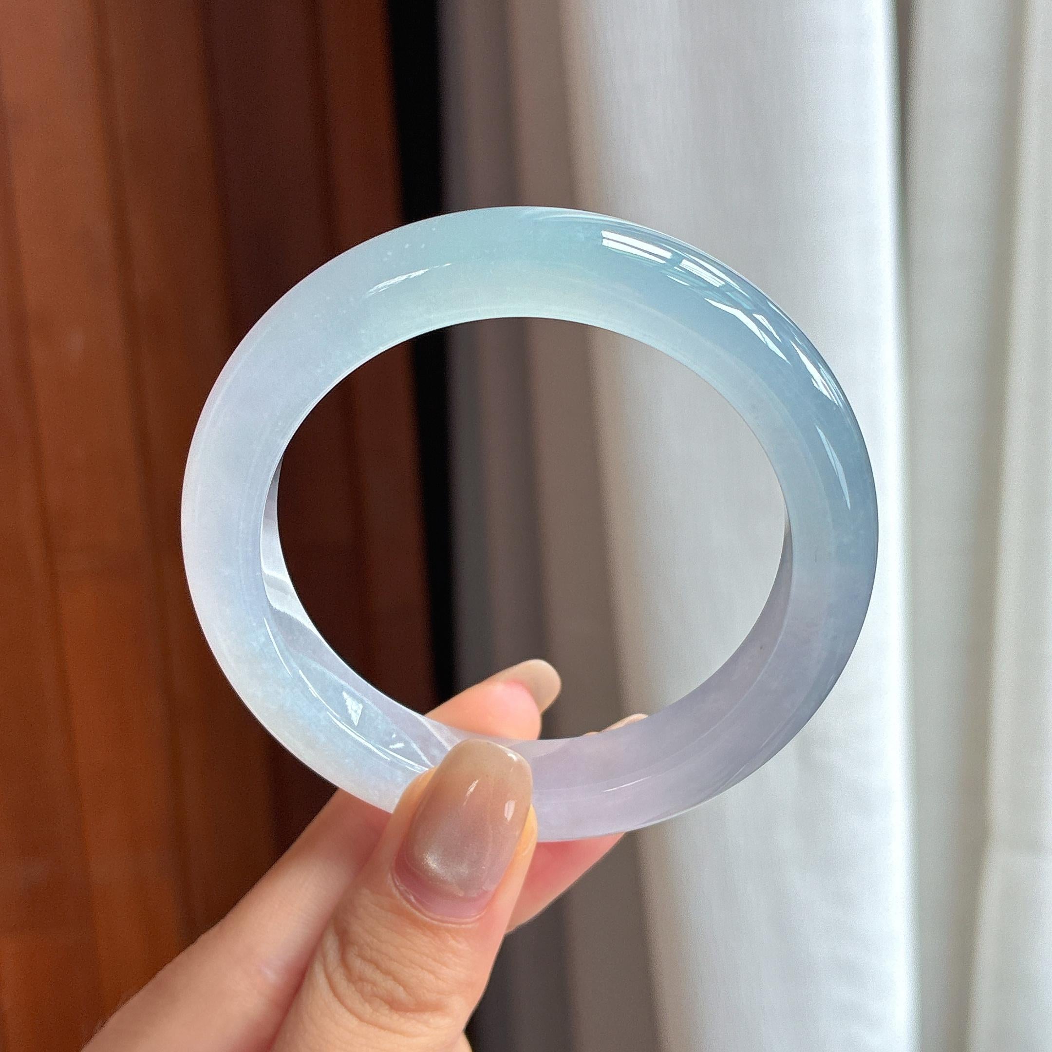 Vòng tay bình an vòng tròn chính băng chủng khởi quang xuân đới thái 54 vòng Ngọc phỉ thúy tự nhiên Myanmar hàng A (yc450801)