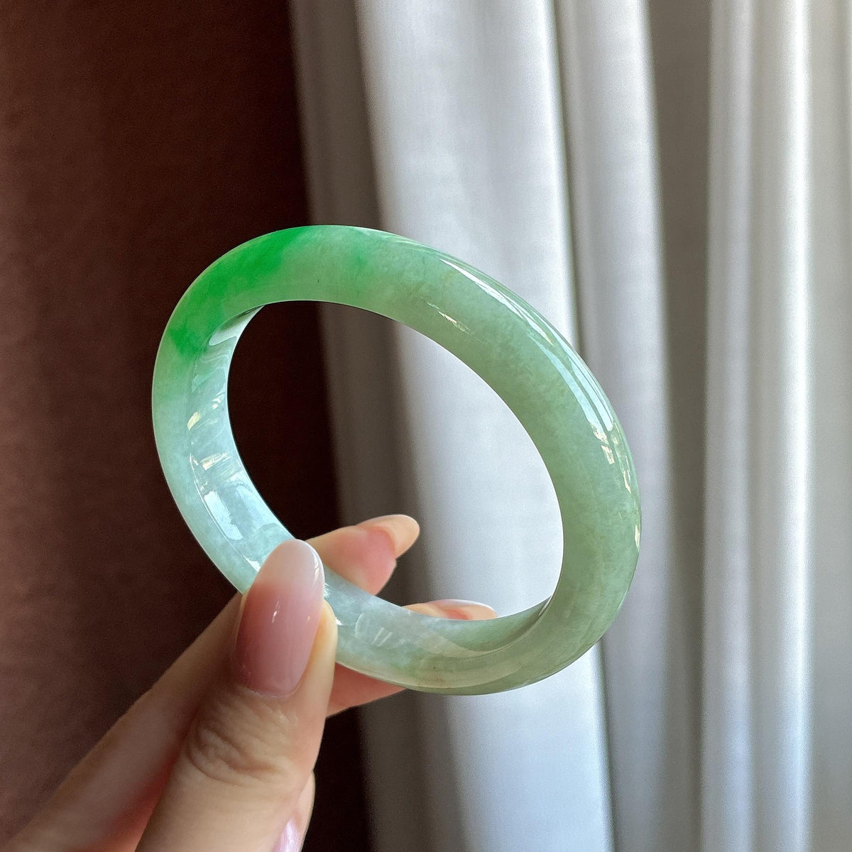 糯冰带色贵妃镯 57圈（yc734839）
