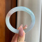 糯冰淡晴底特色翡翠平安镯（55mm）（yc289690）