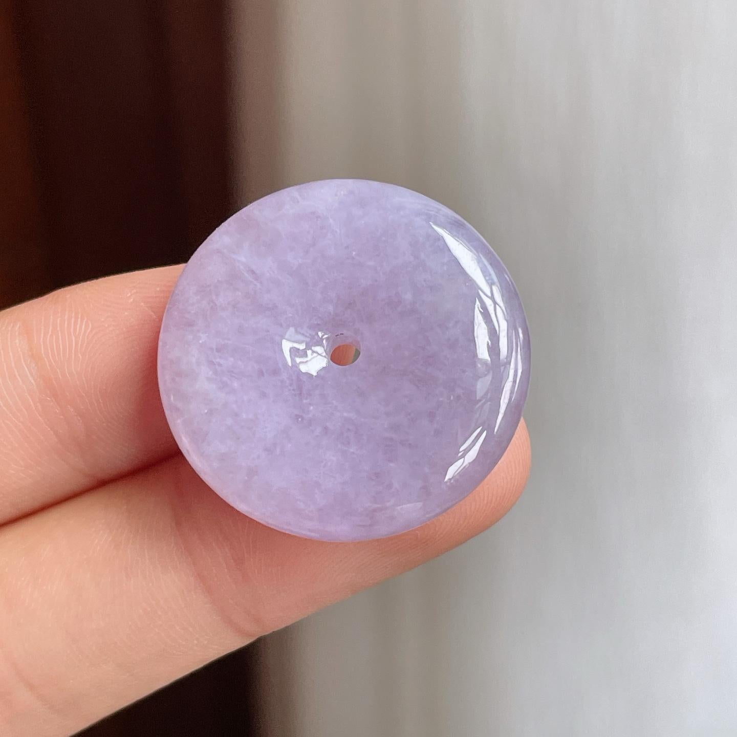 糯冰紫罗兰翡翠平安扣（yc248478）