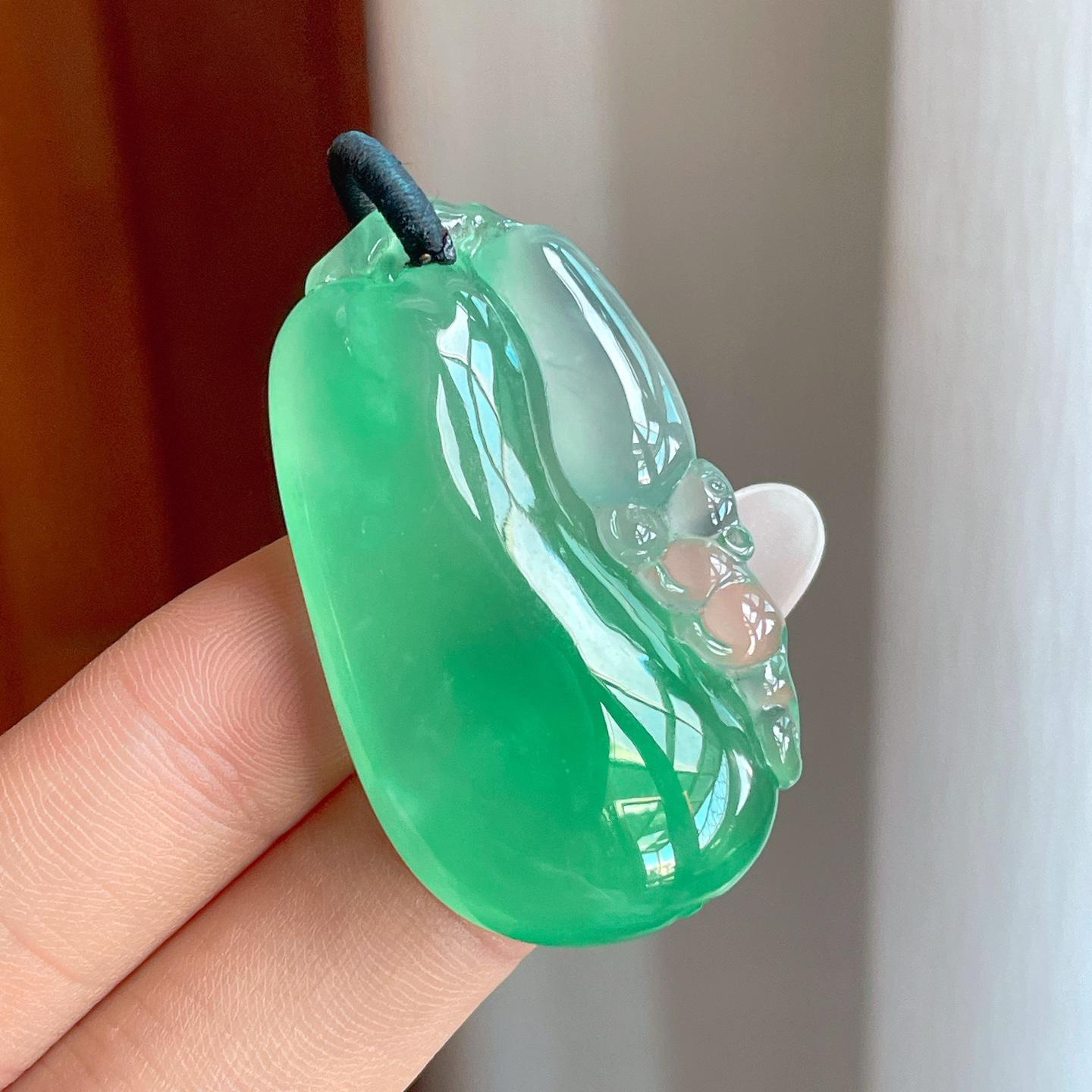 冰种阳绿满绿翡翠福瓜（yc258416）