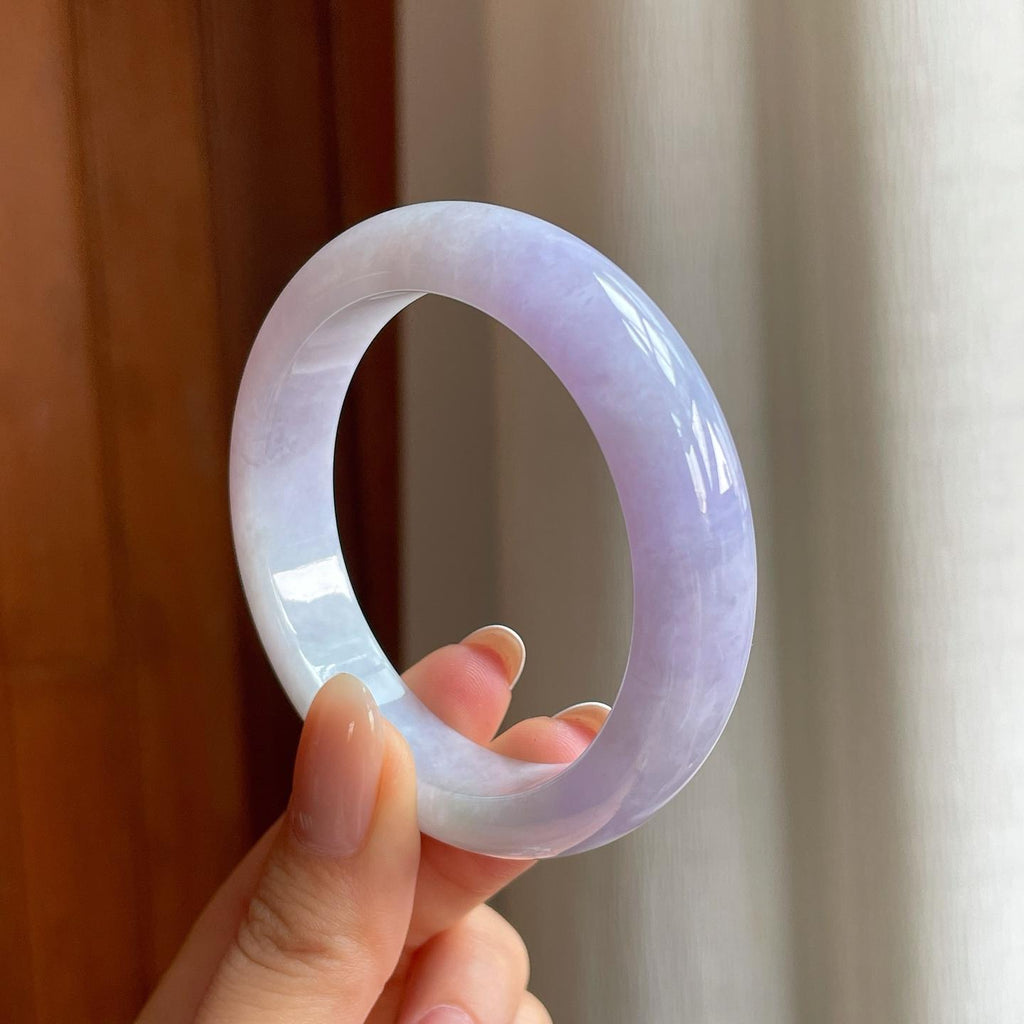 糯冰紫罗兰翡翠平安镯（52.6mm)（yc377224）