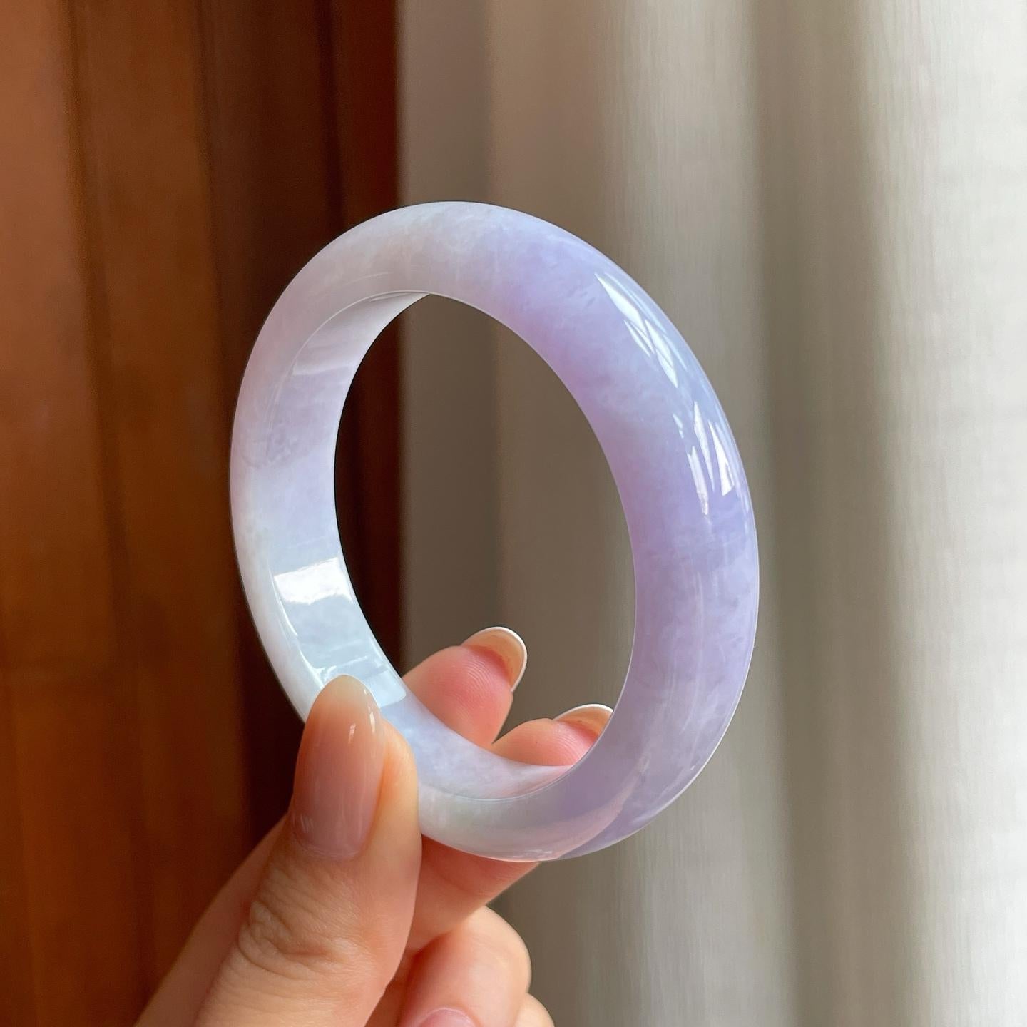 糯冰紫罗兰翡翠平安镯（52.6mm)（yc377224）