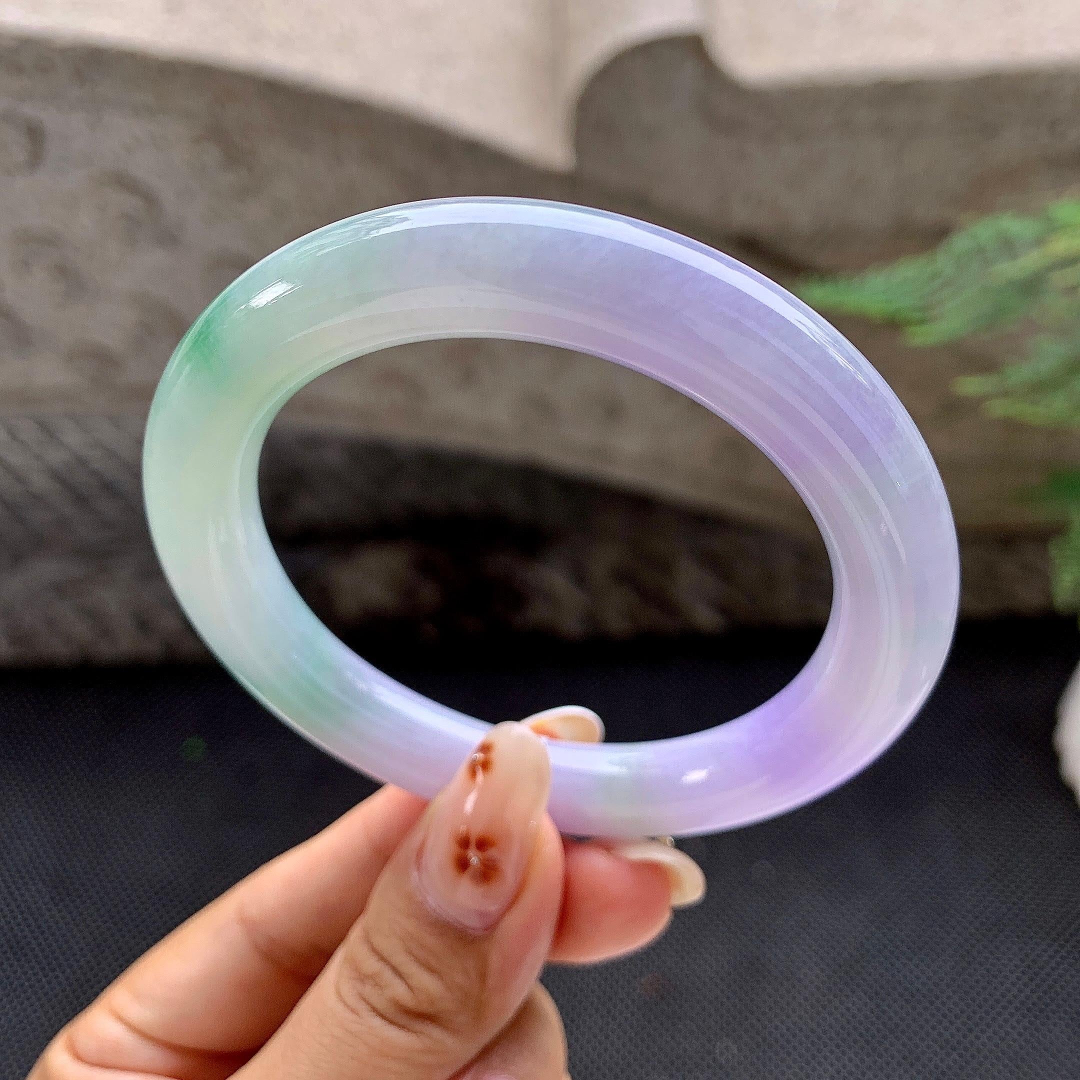 细糯种春彩圆条手镯（56.7mm）（yc257208）