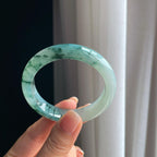 冰种水墨花翡翠平安镯（51.6mm）（yc403443）