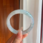 糯冰淡晴底飘花翡翠平安镯（56mm）（yc269667）