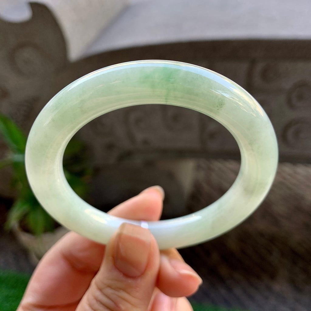 细糯种飘花圆条手镯（52.5mm）（yc308184）
