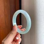 糯冰晴底翡翠平安镯（56.3mm)（yc378063）