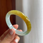 糯冰黄翡翡翠手镯（53.5mm）（yc254046）