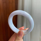 糯冰淡春底翡翠平安镯（54.2mm)（yc323207）