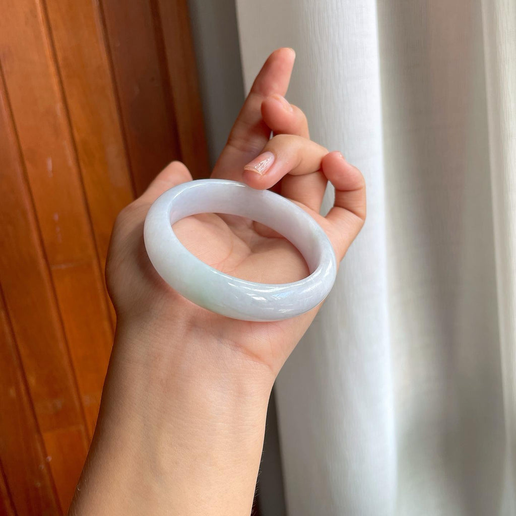 糯种翡翠平安镯（53.3mm）（yc215249）
