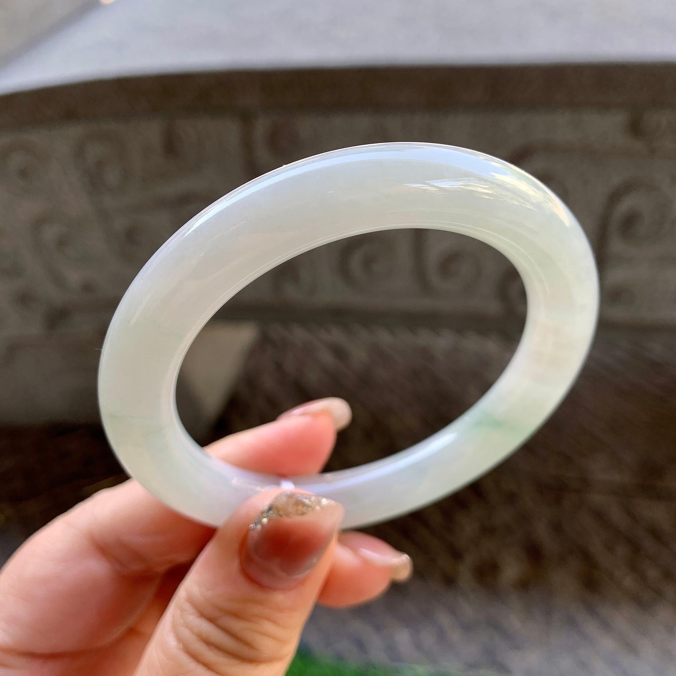 细糯种飘花圆条手镯（54.4mm）（yc291720）