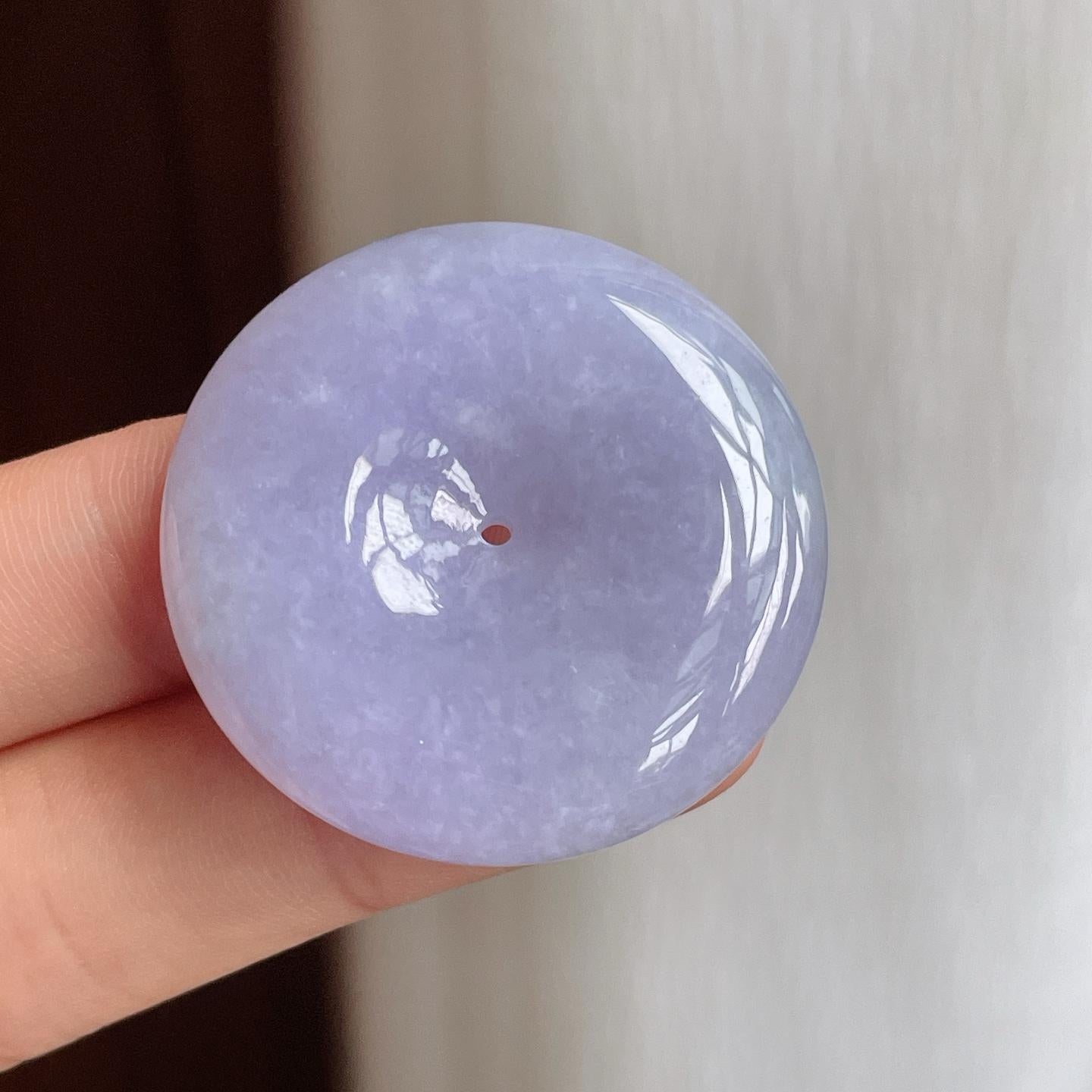 糯冰紫罗兰翡翠平安扣（yc248484）