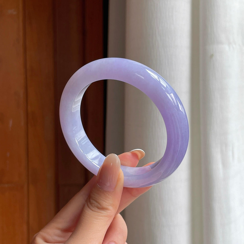 糯冰紫罗兰翡翠平安镯（57.8mm)（yc407512）