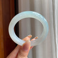 糯冰淡底色翡翠平安镯（55mm)（yc414484）