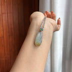 18k金扣冰种黄翡莲花挂件 天然缅甸A货翡翠（yc456316）