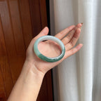 糯冰半山半水翡翠平安镯（59mm）（yc412129）
