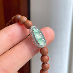 18k金钻镶冰种带底色翡翠豆子手串（yc249166）