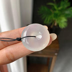 糯冰种无色平安扣吊坠（yc261151）