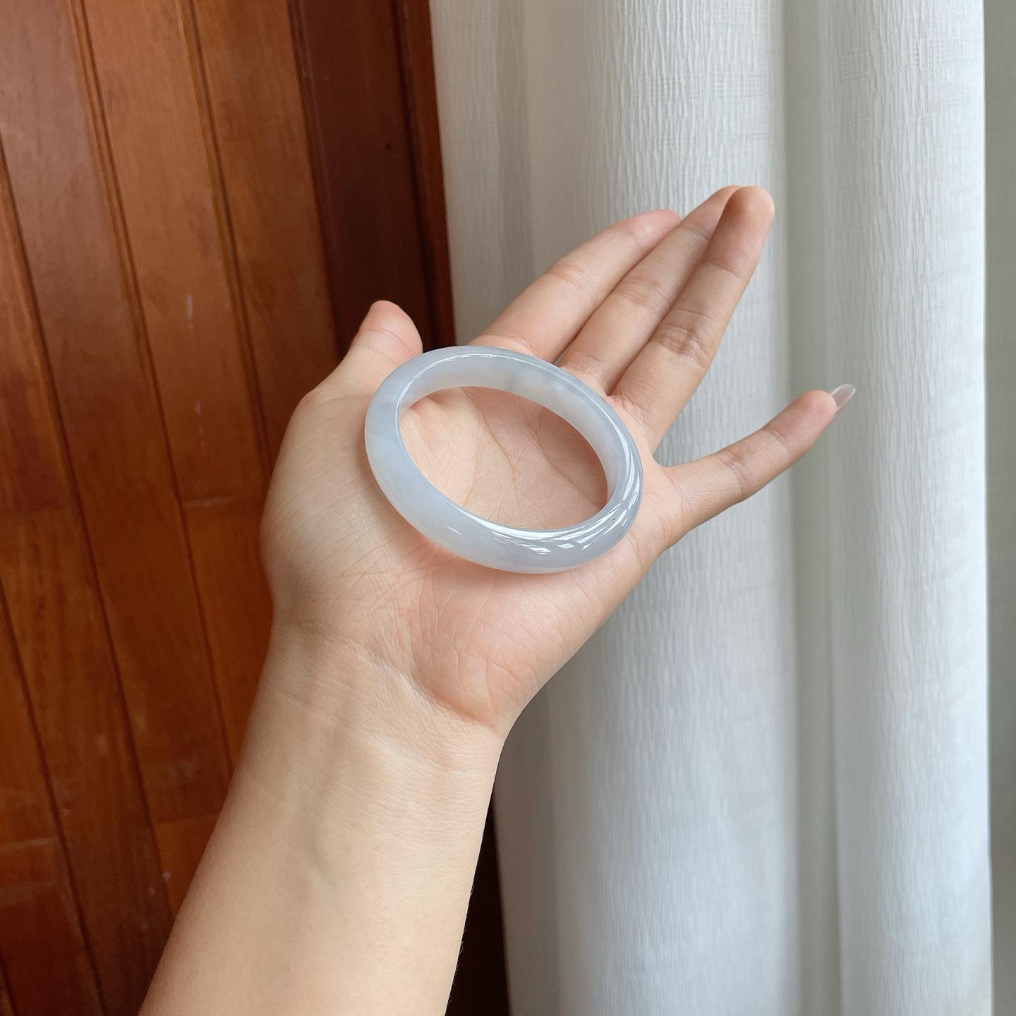 冰种飘花翡翠贵妃镯（51mm）（yc313011）