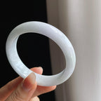 糯冰淡春底翡翠平安镯（59.6mm)（yc334675）