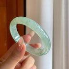 冰种飘花翡翠贵妃镯（55mm）（yc269671）