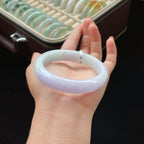细糯种紫罗兰正圈翡翠手镯（59mm）（yc017378）