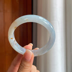 糯冰特色黄翡翡翠平安镯(56.5mm)（yc400240）