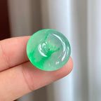 冰种带色翡翠平安扣（yc247656）