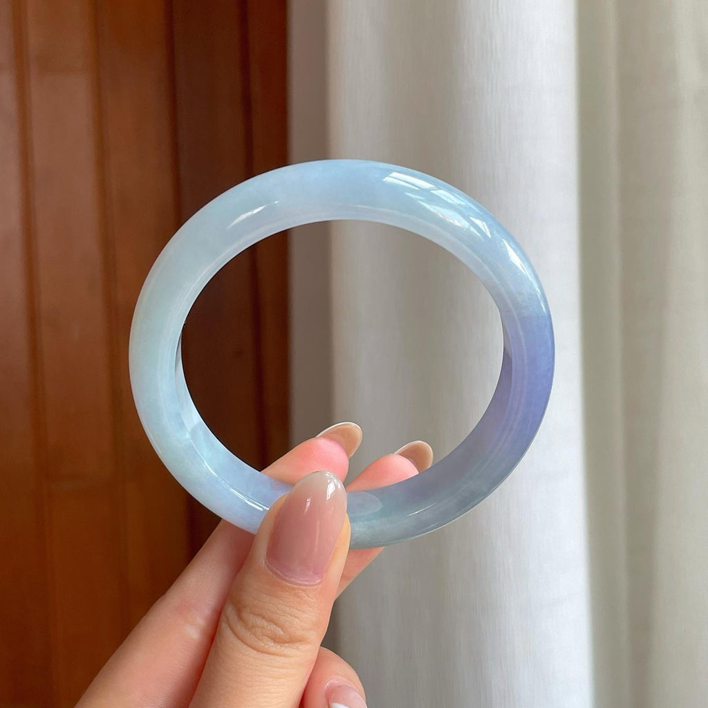 糯冰紫罗兰翡翠平安镯（57.5mm)（yc391853）