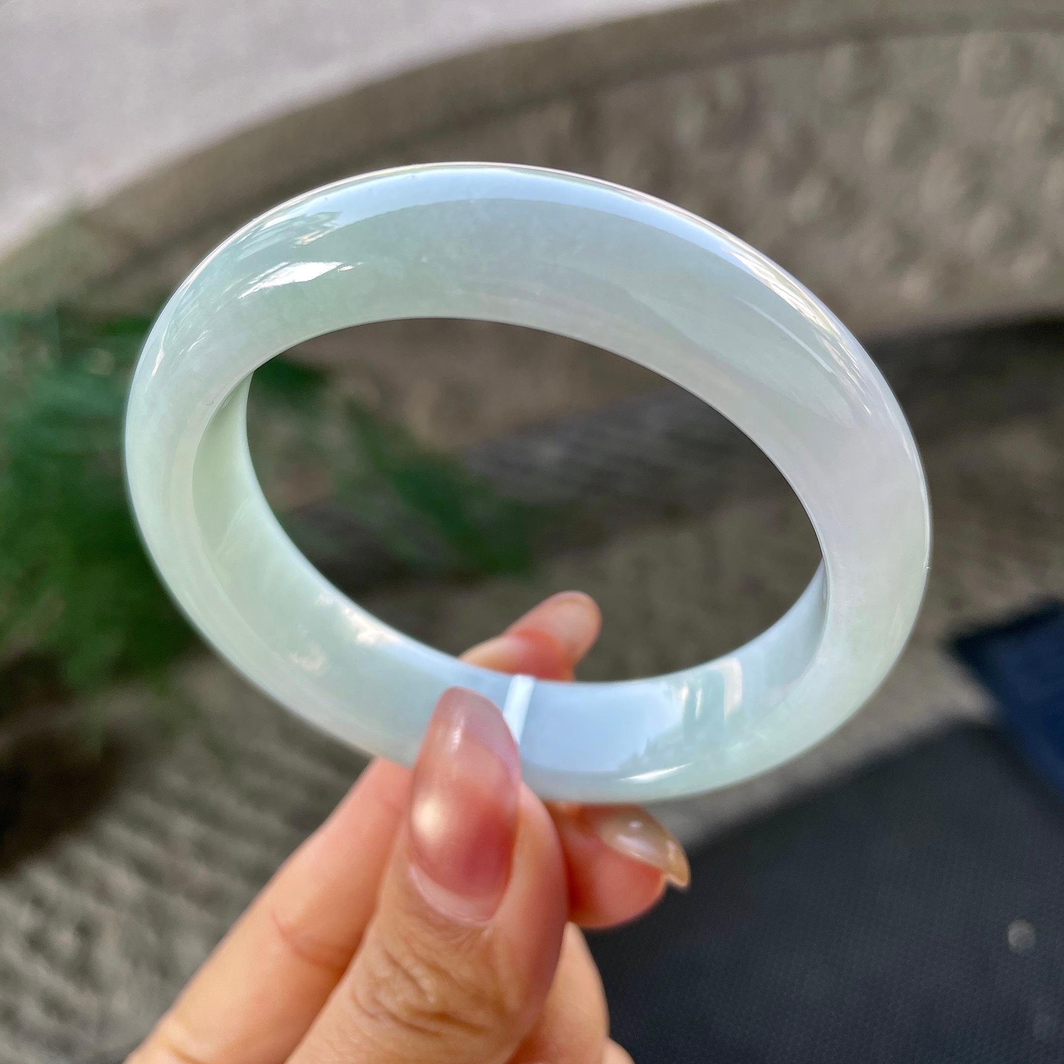 细糯种带底色平安镯（53mm）（yc305684）