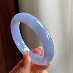 糯冰种满紫翡翠平安镯（54mm）（yc190542）