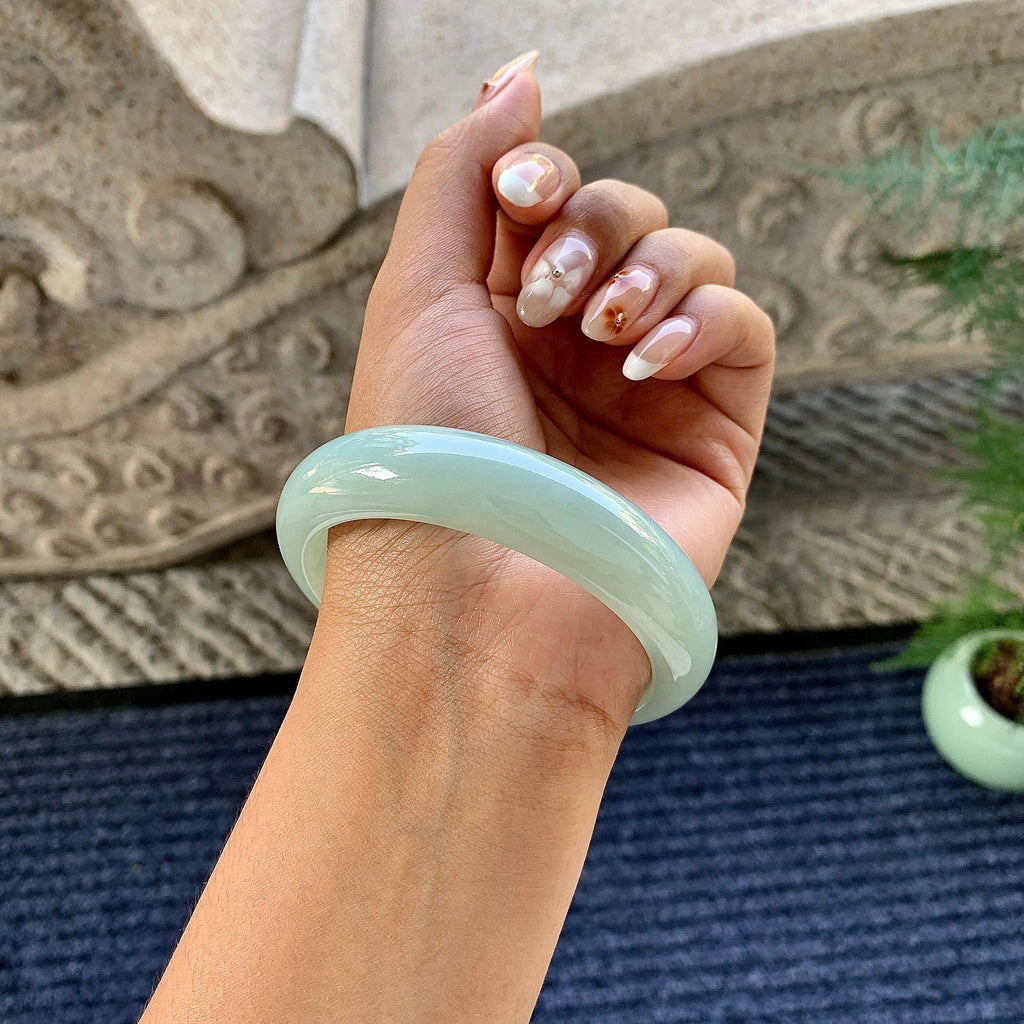 细糯种晴底宽版轮胎手镯（60.4mm）（yc249447）