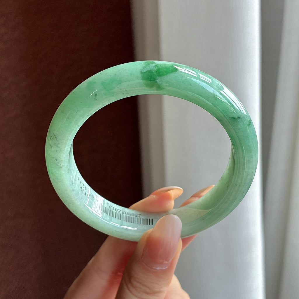 细糯冰飘花正圈平安镯 56圈（yc774783）