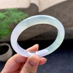 糯冰种淡春彩平安镯（57.3mm）（yc195934）