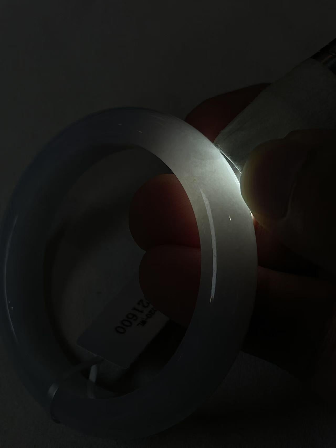 细糯种带底色平安镯（53.2mm）（yc200965）