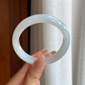 糯冰白月光翡翠平安镯（58.8mm)（yc420150）