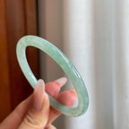 糯冰晴底翡翠叮当镯（54mm）（yc270316）