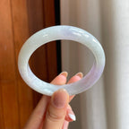 糯冰紫罗兰翡翠平安镯（57.3mm)（yc375375）