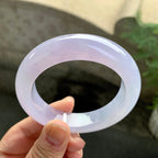 糯冰种紫罗兰平安镯（53.4mm）（yc261146）