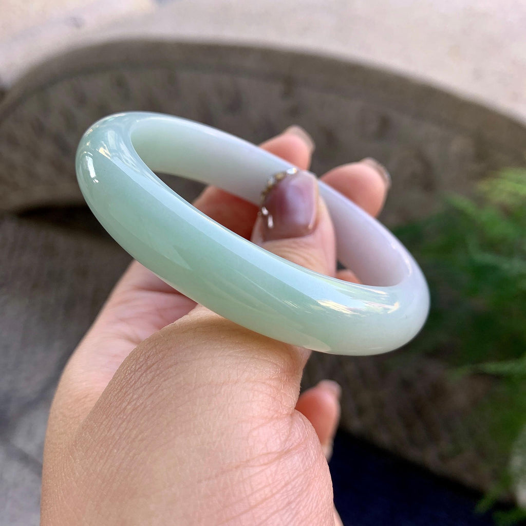 细糯种淡晴底贵妃手镯（53.4mm）（yc276209）