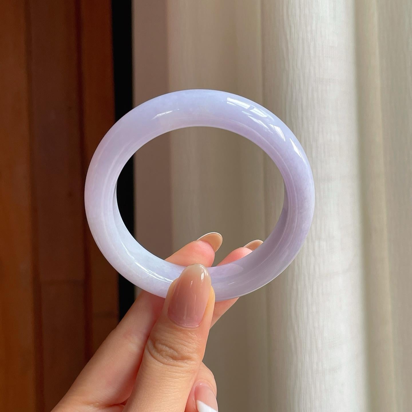 糯冰紫罗兰翡翠平安镯（53.8mm)（yc381220）