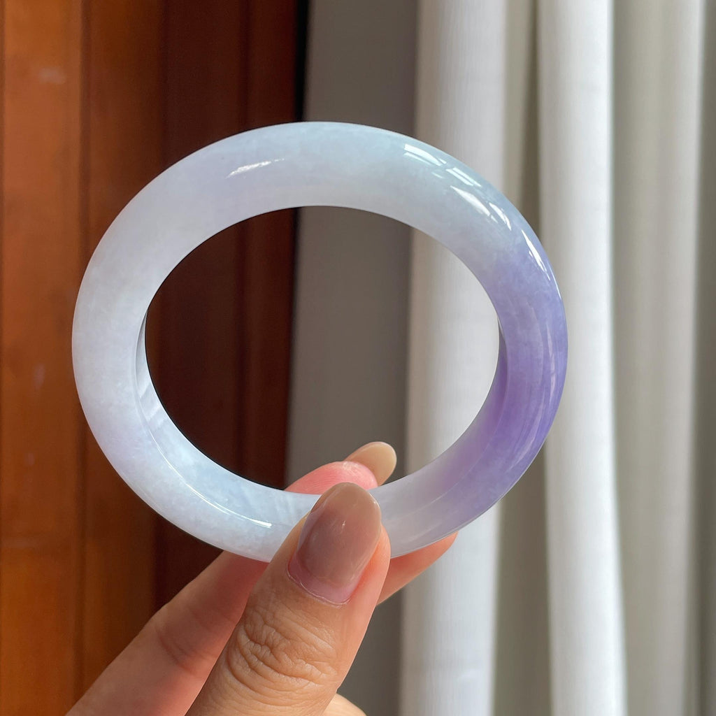 糯冰紫罗兰翡翠平安镯（57mm）（yc422972）