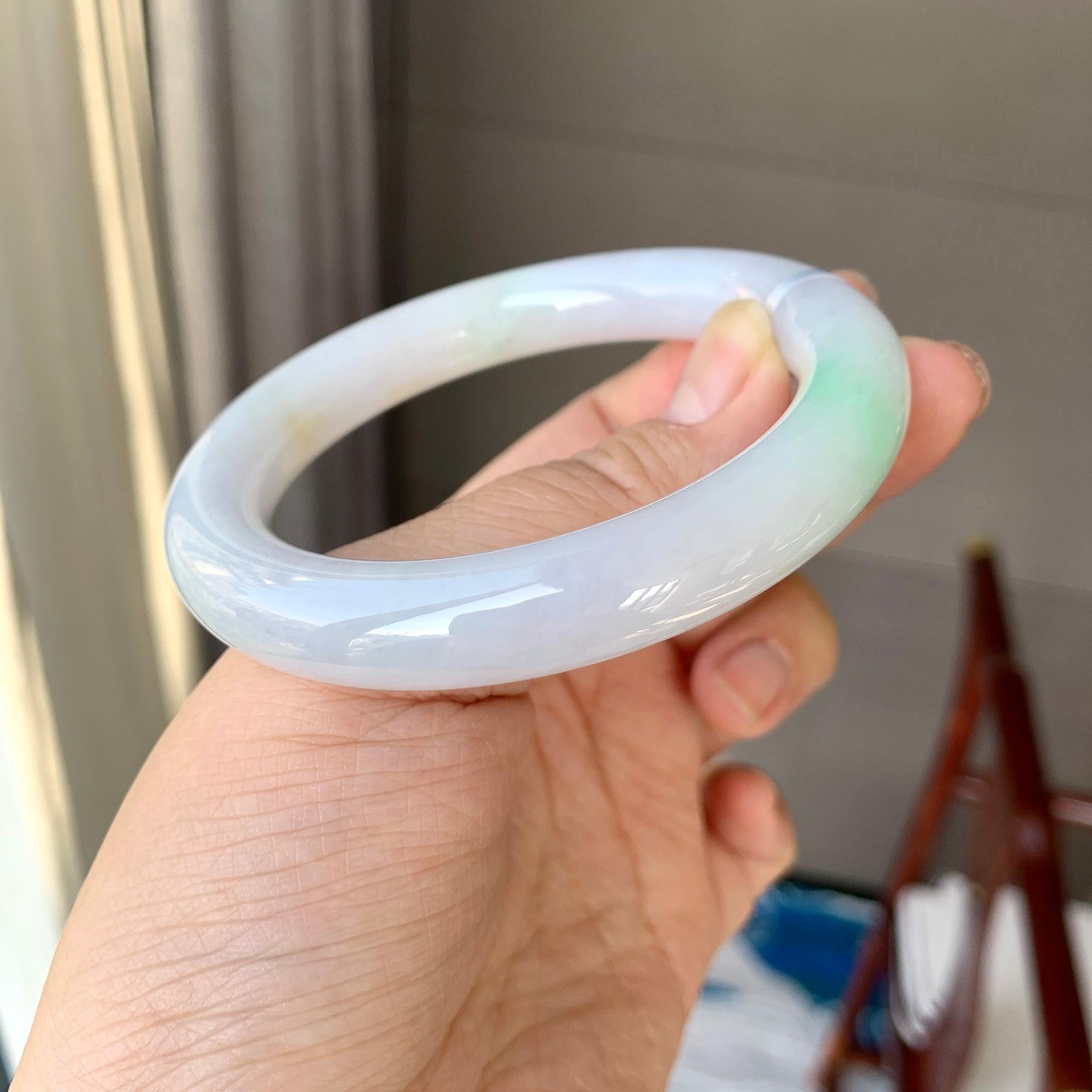 细糯种飘花圆条手镯（58.3mm）（yc262771）