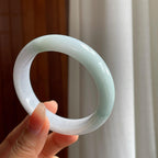 糯冰飘花翡翠平安镯（57.5mm）（yc333151）