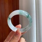 糯冰翡翠飘花贵妃镯（55mm）（yc346547）