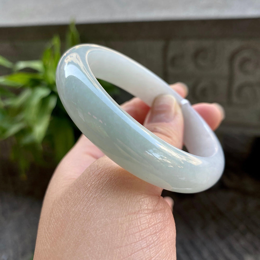 细糯种淡晴底平安镯（57mm）（yc311023）