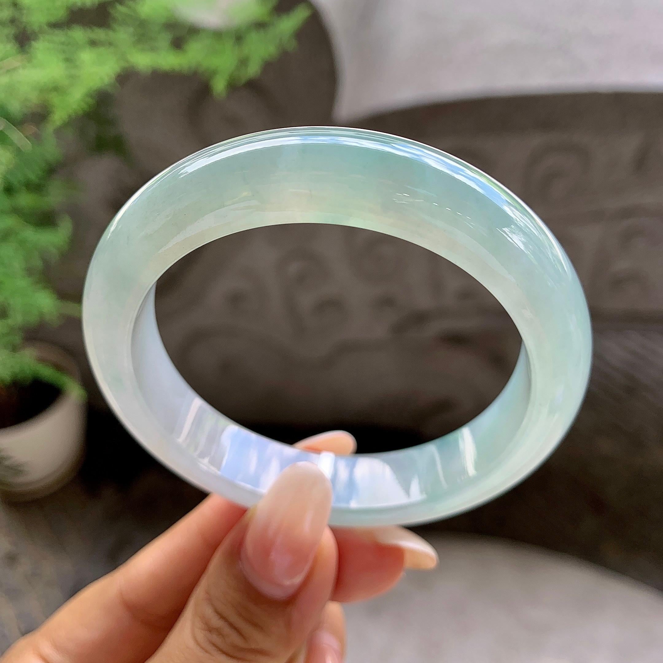 细糯种晴底平安镯（56.2mm）（yc203695）