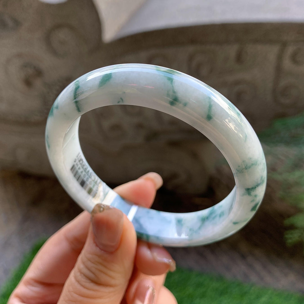 糯种飘花平安镯（56.8mm）（yc293329）